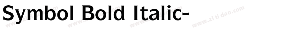 Symbol Bold Italic字体转换